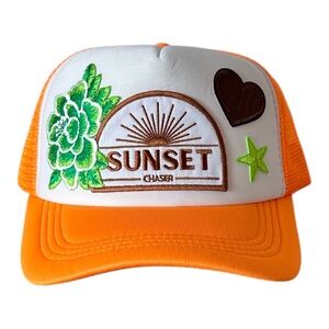 Orange and White Trucker Hat